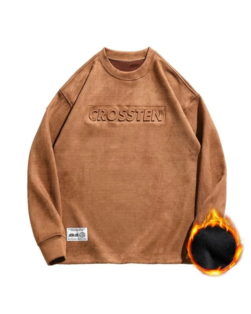 Vintage Faux Suede Oversize Hoodie