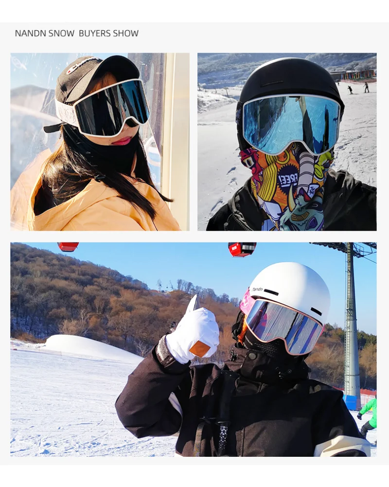 Ski Wear Double Layer Anti-fog Ski Goggles