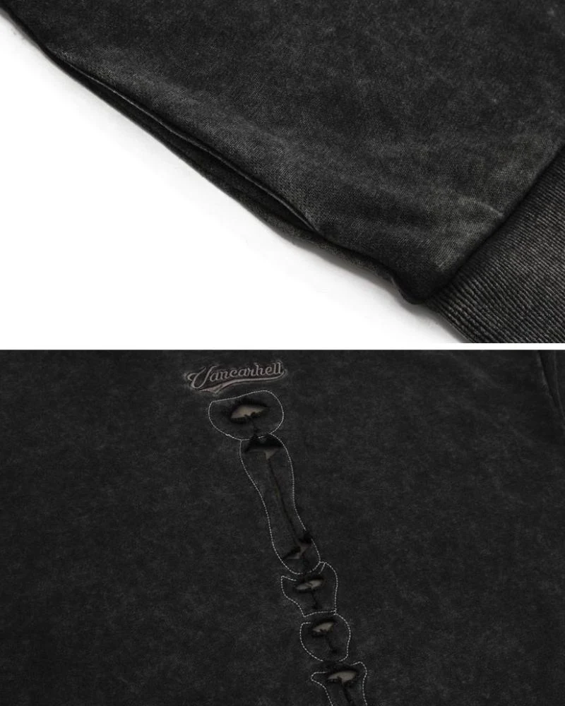 Opium Style Hollow Out Skeleton Hoodie