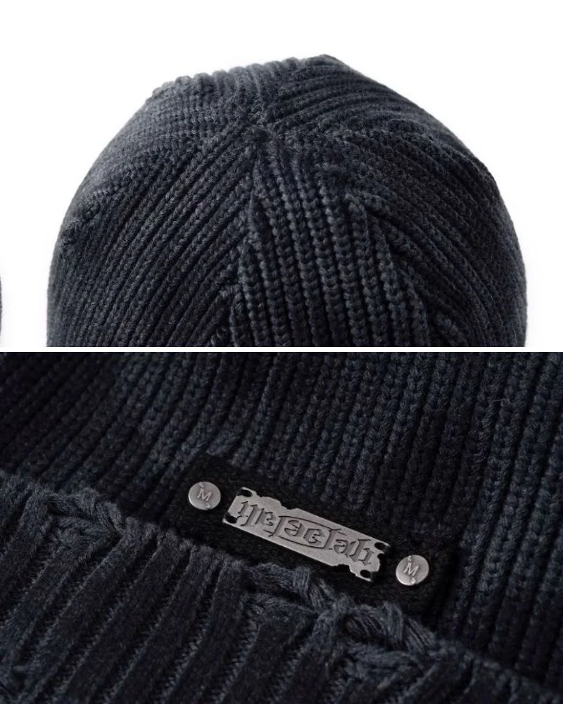 Streetwear Dirty Fit Holed Knit Hat