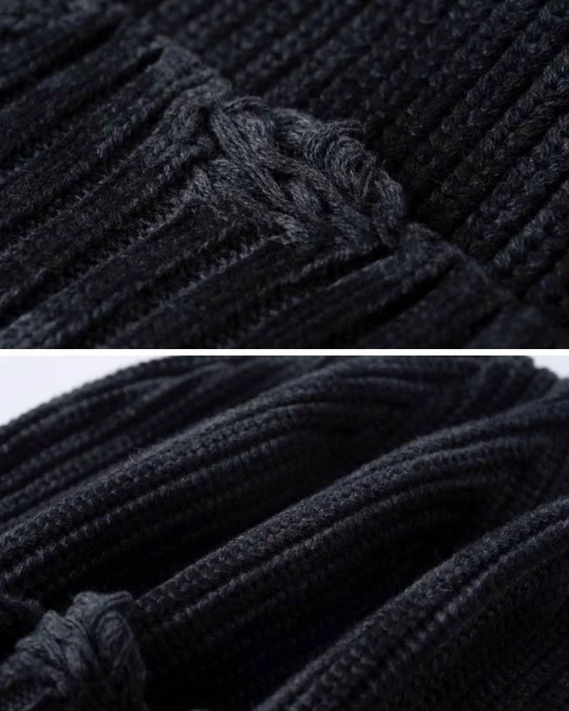 Streetwear Dirty Fit Holed Knit Hat
