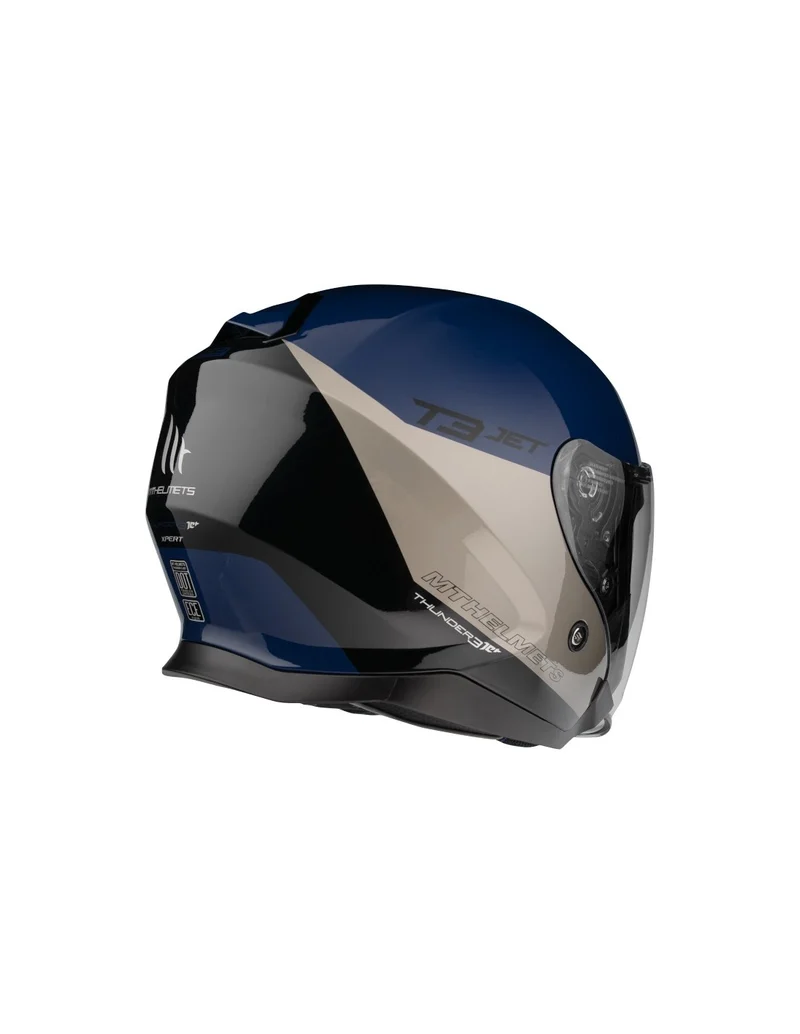 MT THUNDER 3 SV JET XPERT ABERTO CASCO DE MOTO A17 GLOSSY AZUL