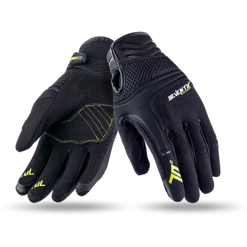 SEVENTY DEGREES SD-C28 GUANTE DE MOTO VERANO URBAN MUJER NEGRO AMARILLO