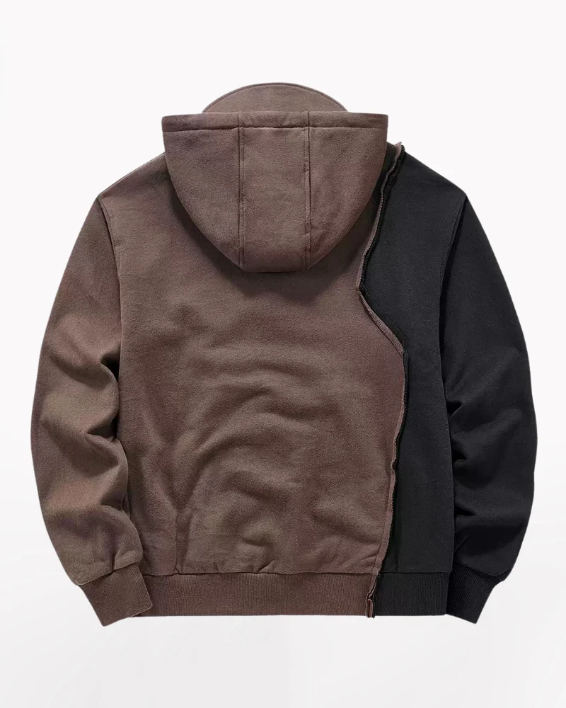 Street-style Color-blocked Hoodie