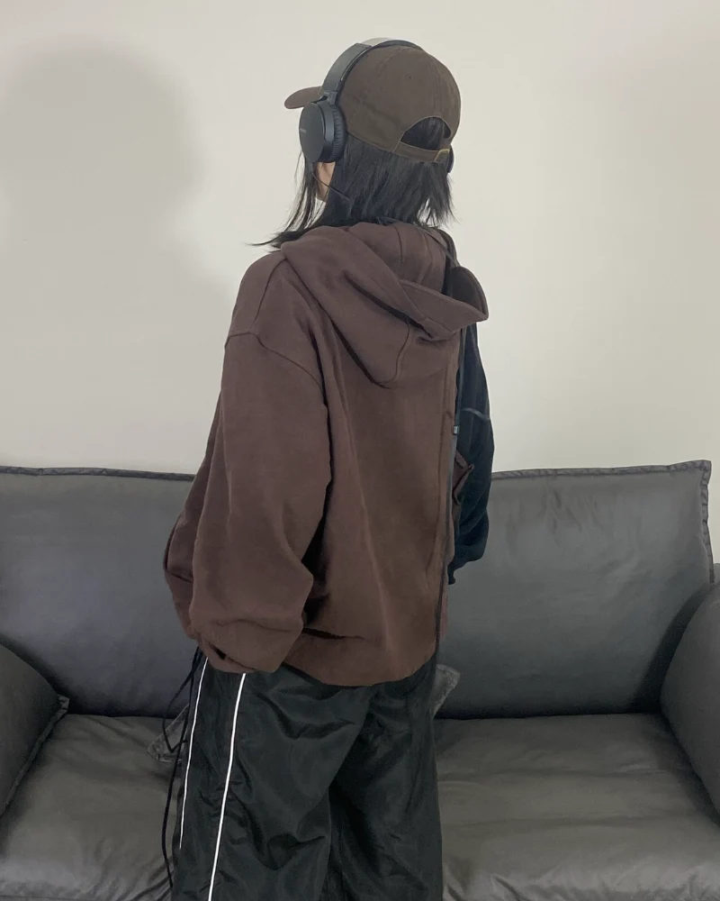Street-style Color-blocked Hoodie
