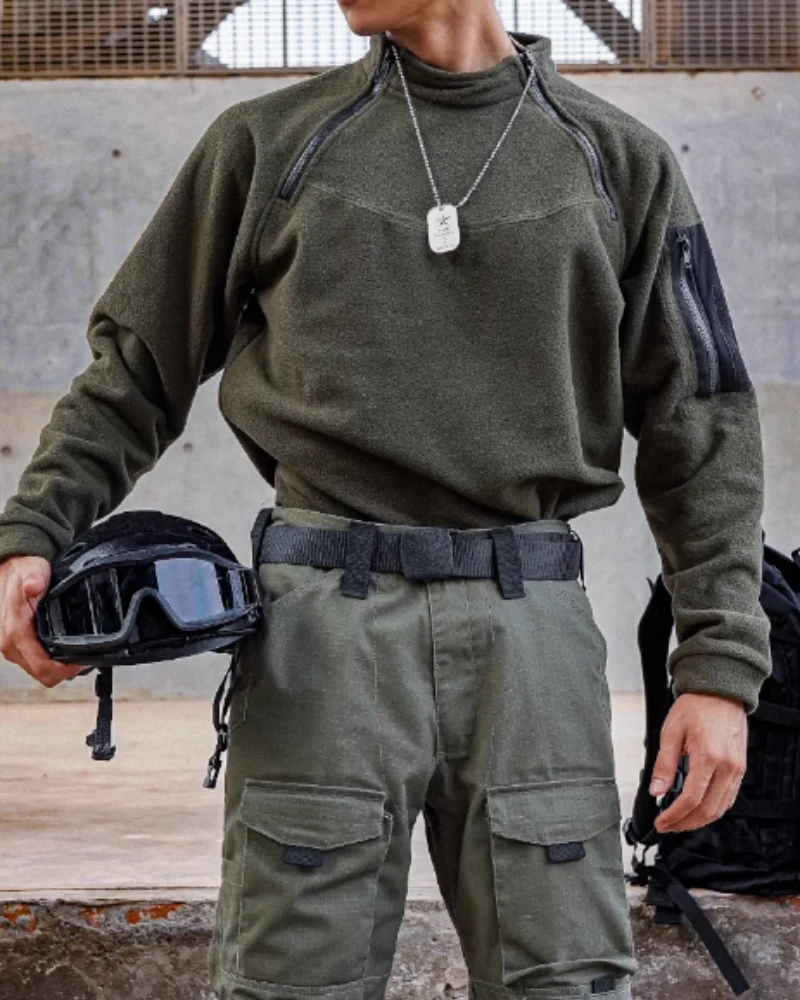 Outdoor Tactical Fleece Pullover Sweatshirt