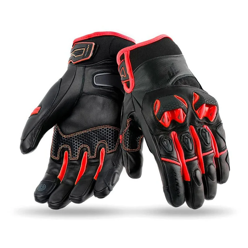 SEVENTY DEGREES SD-N47 GUANTE DE MOTO INVIERNO NAKED HOMBRE NEGRO ROJO