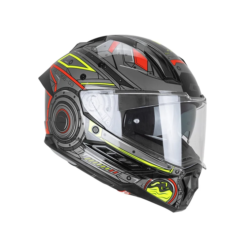 CGM 366R DUAL TECH CASCO ENDURO NEGRO ROJO AMARILLO FLUOR