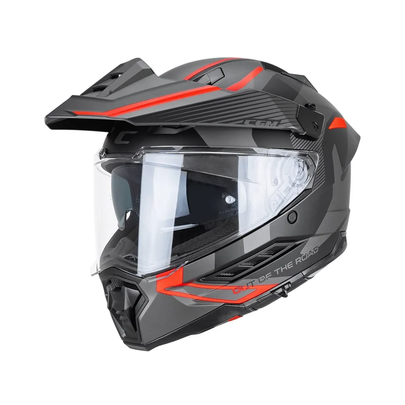 CGM 366G DUAL RANGER CASCO ENDURO NEGRO ROJO FLOU MATE