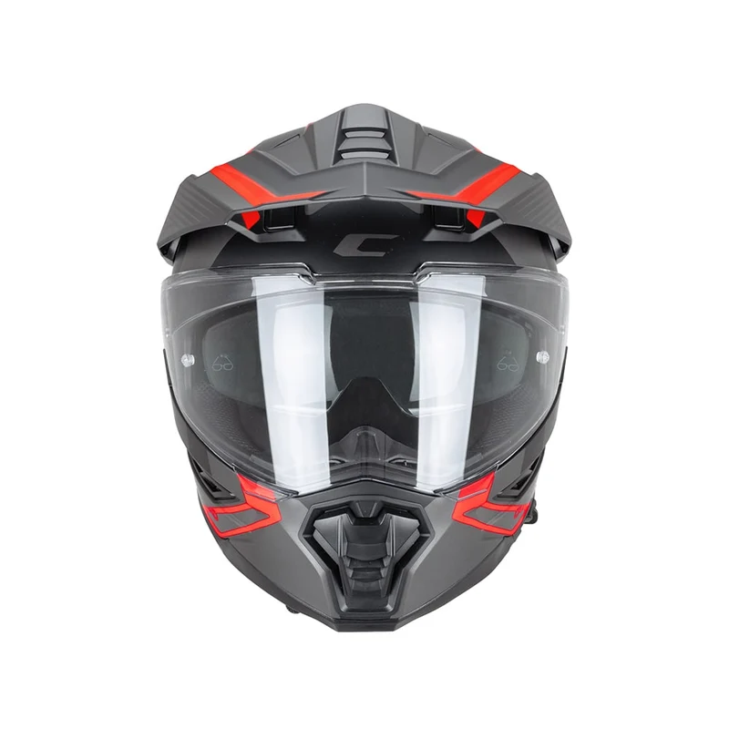 CGM 366G DUAL RANGER CASCO ENDURO NEGRO ROJO FLOU MATE