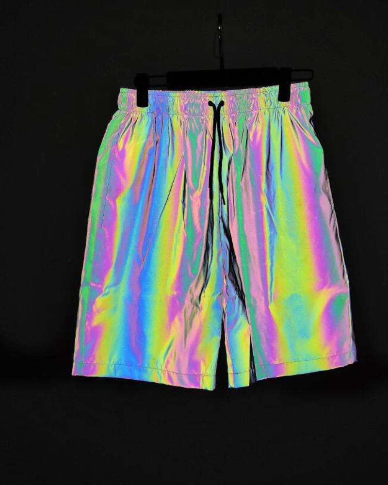 Techwear Rave Clothing Reflective Shorts