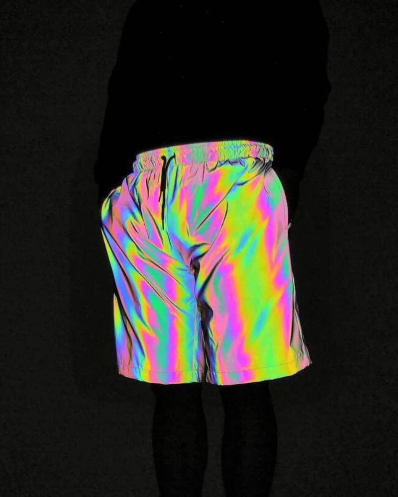 Techwear Rave Clothing Reflective Shorts