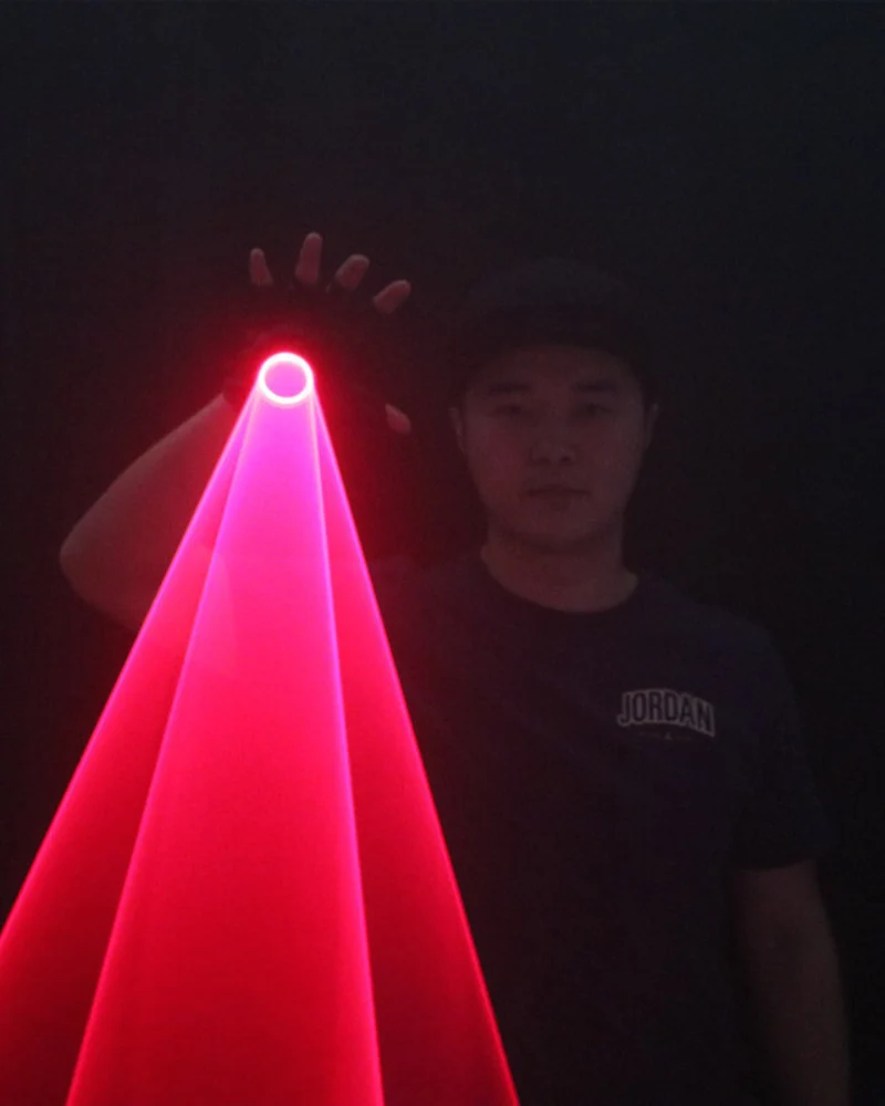 Cyberpunk Red&Green Laser Light Up Gloves