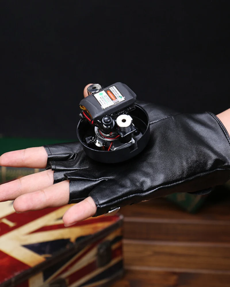 Cyberpunk Red&Green Laser Light Up Gloves