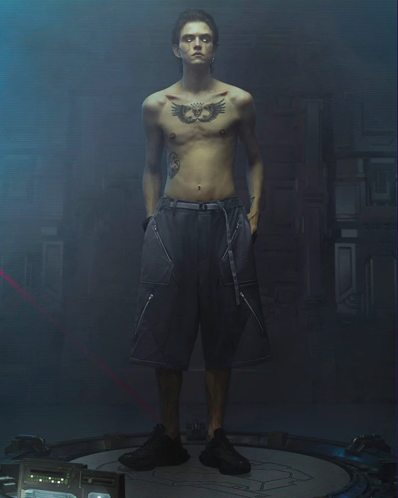 XIPHEVIL Cyberpunk Outfits Bellator IV Suit Shorts