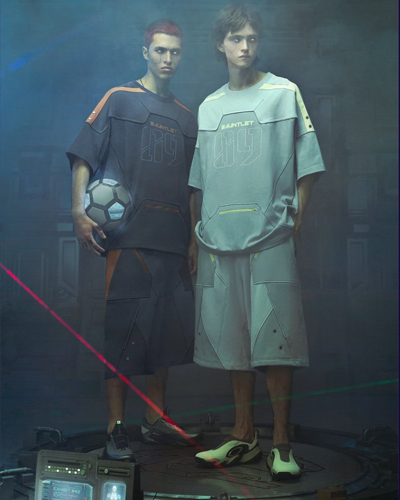 XIPHEVIL Cyberpunk Outfits Star Alliance Sports Shorts