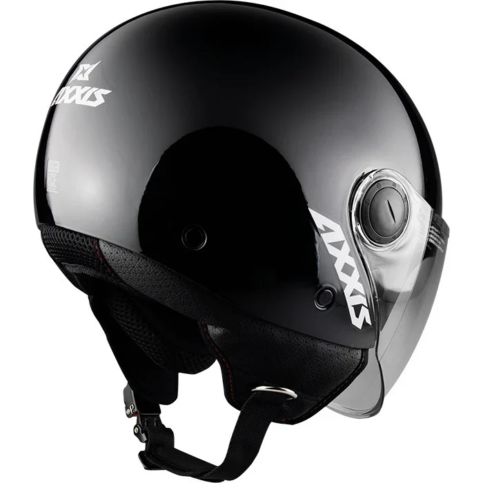 AXXIS OF501B SQUARE S SOLID A1 CASCO DE MOTO NEGRO BRILLO