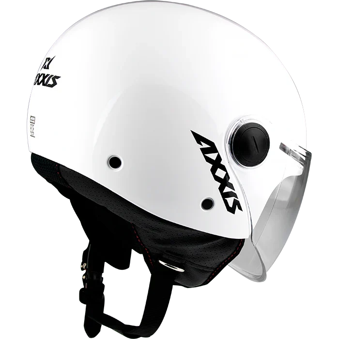 AXXIS OF501B SQUARE S SOLID A0 CASCO DE MOTO BLANCO PERLA BRILLO
