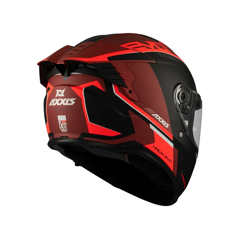 AXXIS FF122SV HAWK SV EVO TITAN B5 CASCO DE MOTO ROJO MATE
