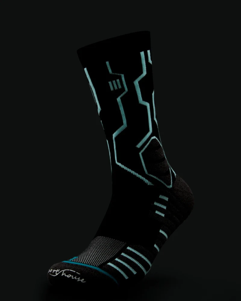 Cyberpunk Circuit Mid-calf Socks