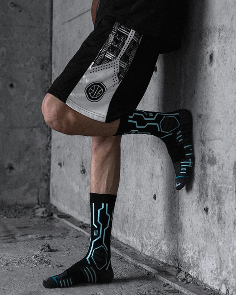 Cyberpunk Circuit Mid-calf Socks