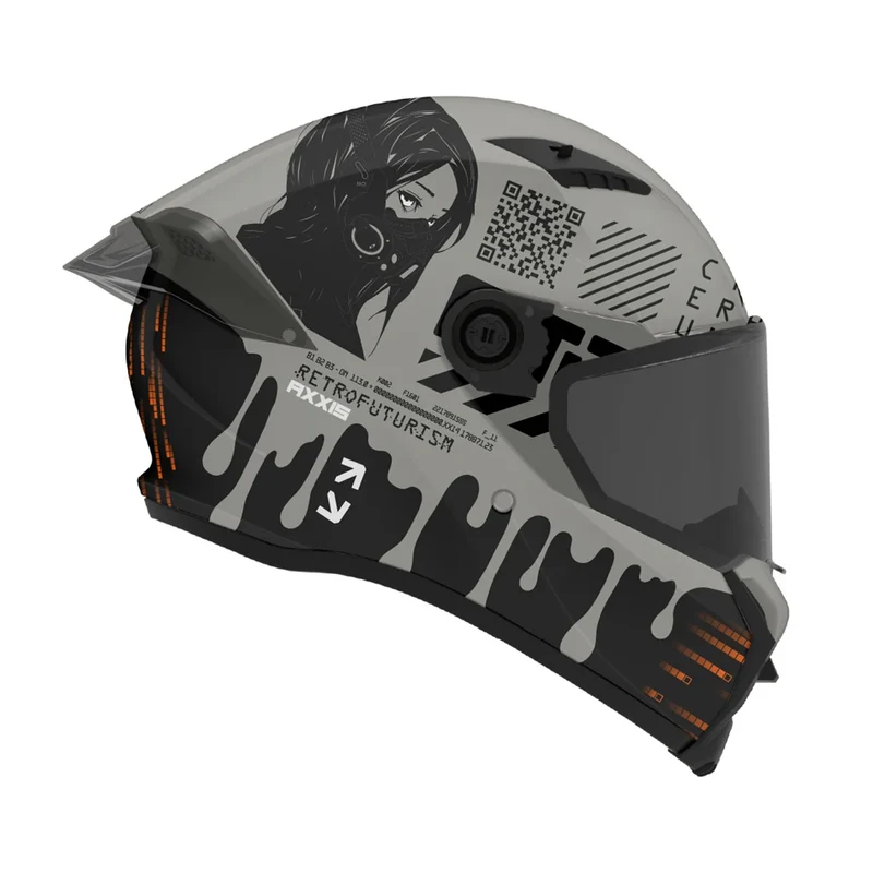 AXXIS FF132 FENIX CYBERPUNK C4 CASCO DE MOTO BRILLO