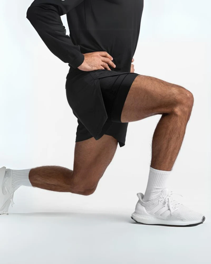 Techwear Double-Layer Mens Workout Shorts