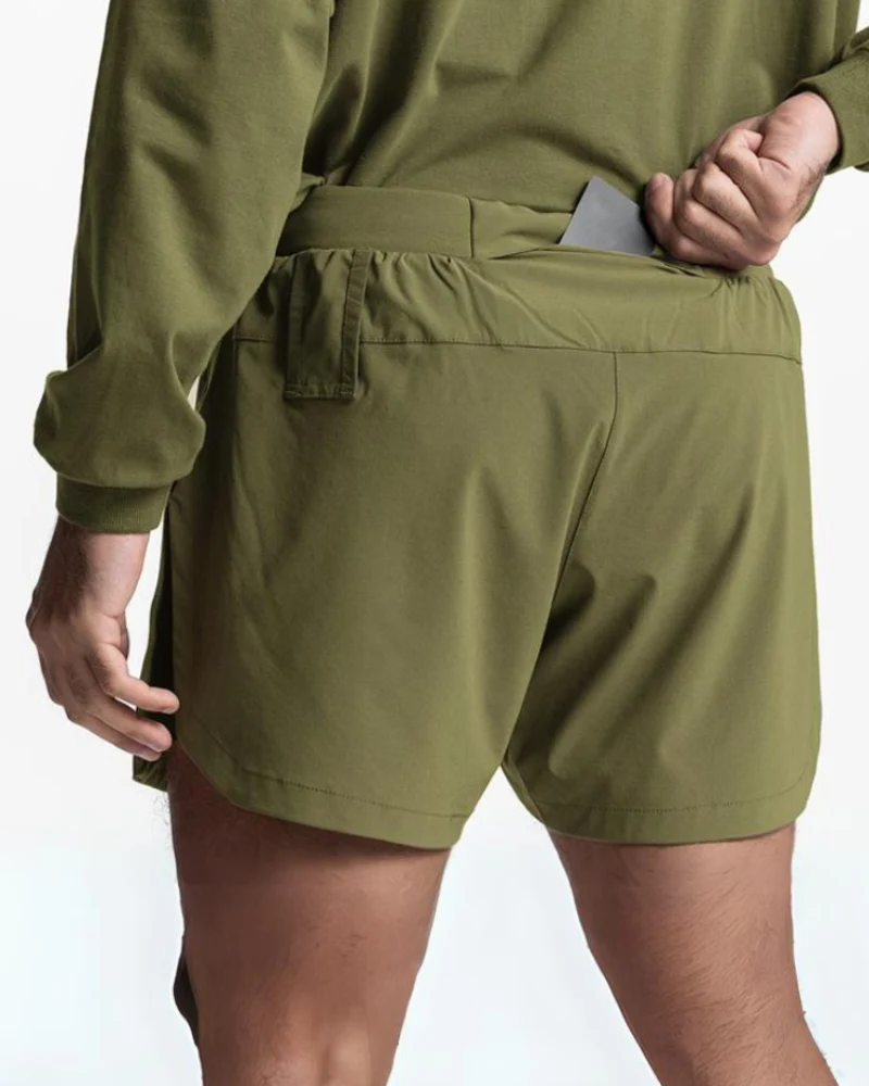 Techwear Double-Layer Mens Workout Shorts