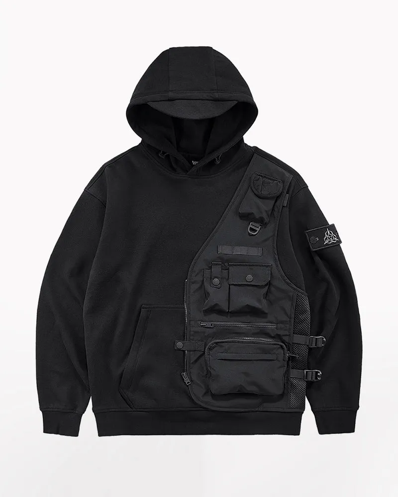 Techwear Fake Two Vest Tactical Hoodie