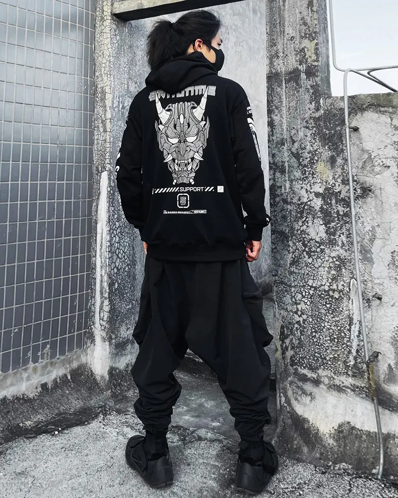 Cyberpunk Hannya Ninja Hoodie