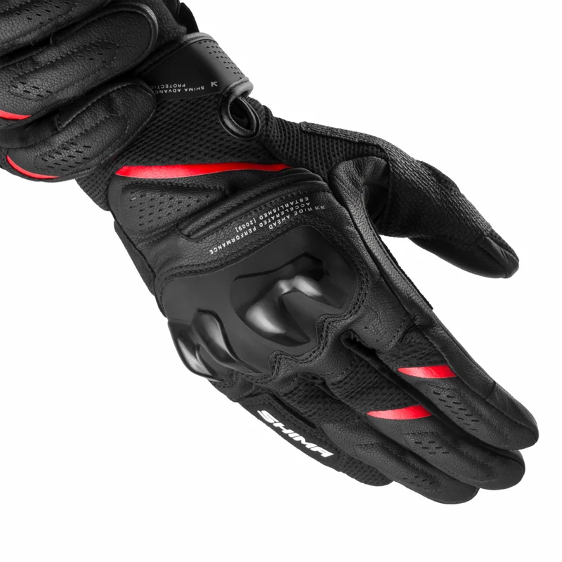 SHIMA SPARK 3.0 GUANTES DE MOTO HOMBRE NEGRO ROJO