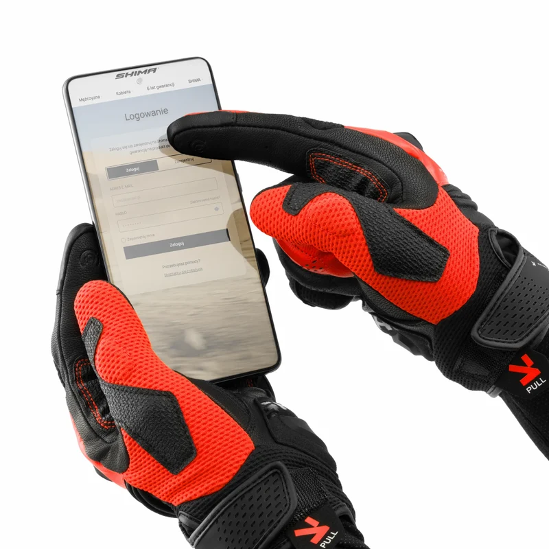 SHIMA SPARK 3.0 GUANTES DE MOTO HOMBRE ROJO FLUO