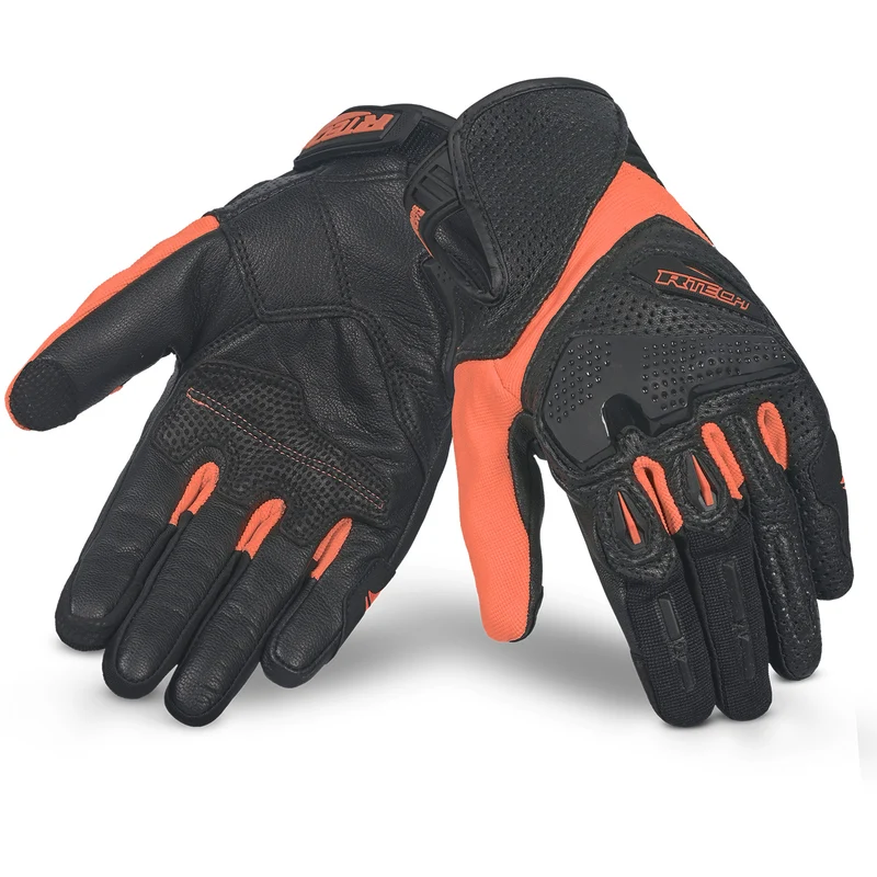 R-TECH KNIGHT RIDER GUANTES DE MOTO VERANO NEGRO ROJO