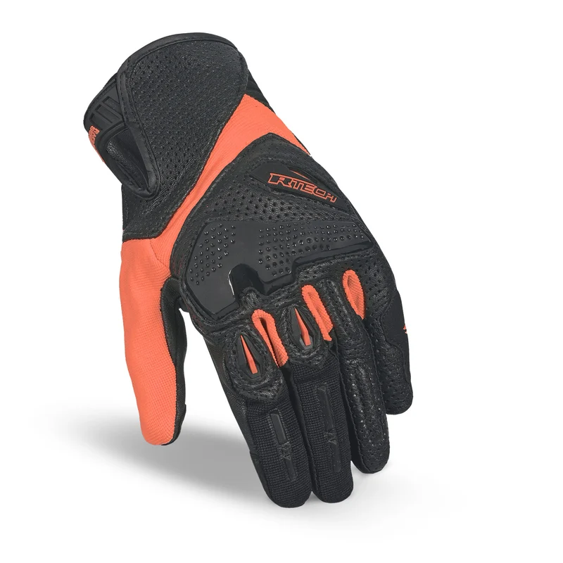 R-TECH KNIGHT RIDER GUANTES DE MOTO VERANO NEGRO ROJO
