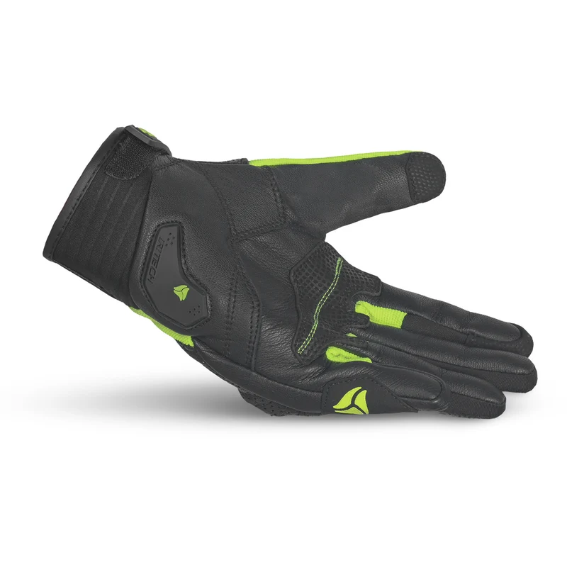 R-TECH KNIGHT RIDER GUANTES DE MOTO VERANO NEGRO AMARILLO FLOU
