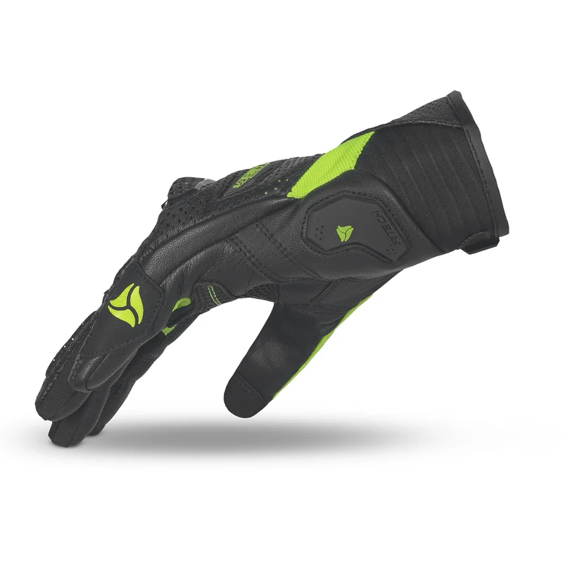R-TECH KNIGHT RIDER GUANTES DE MOTO VERANO NEGRO AMARILLO FLOU