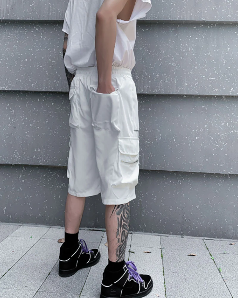 Streetwear Combat Reflective Cargo Shorts