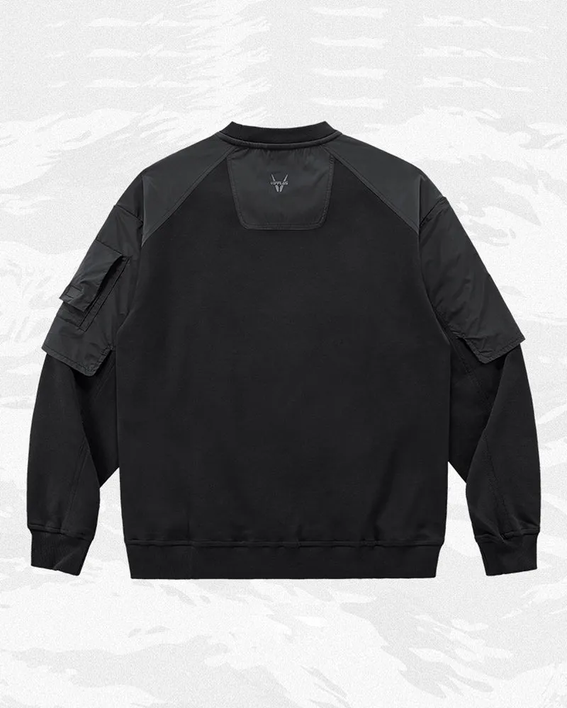 Cyberpunk Fake Two Piece Crewneck Sweatshirt