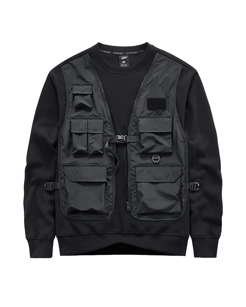 Techwear Fake Two Vest Tactical Sweatshirt