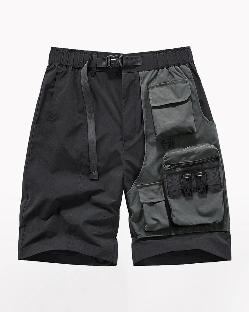 Functional Fake Two Piece Cargo Shorts