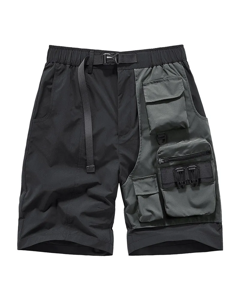 Functional Fake Two Piece Cargo Shorts