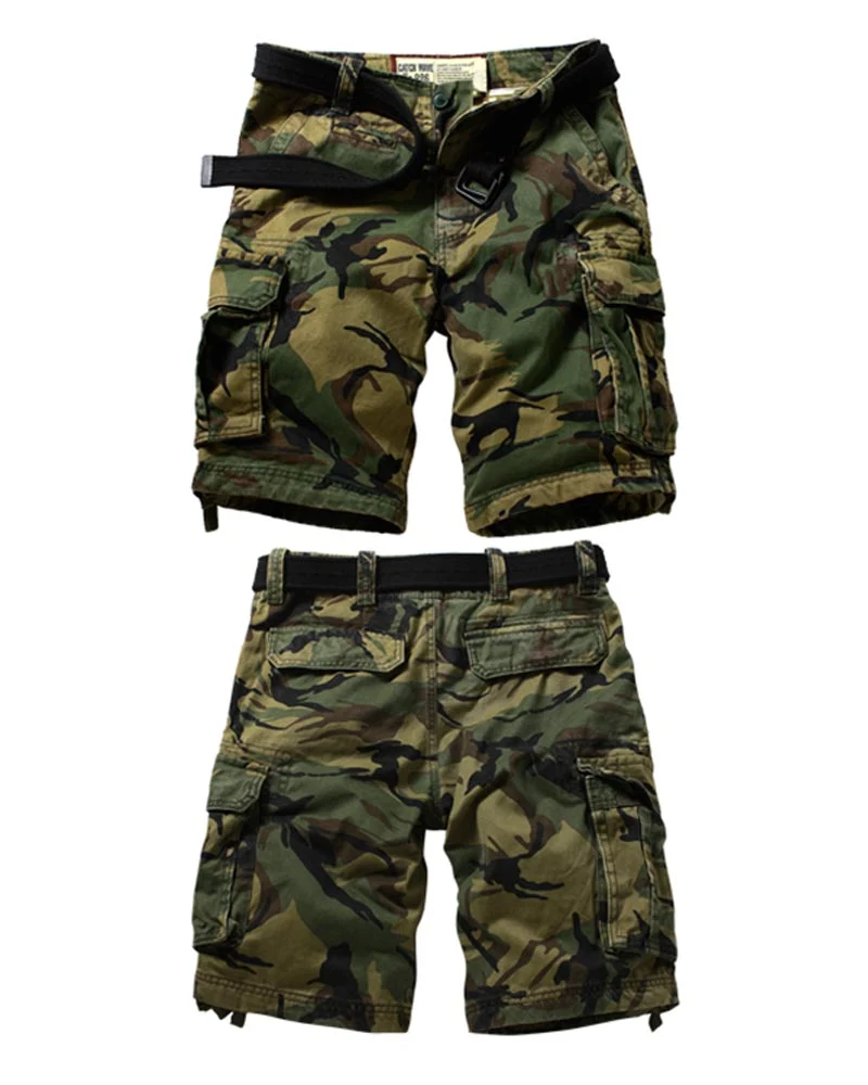 Outdoor Multi-Pocket Tactical Camo Jorts