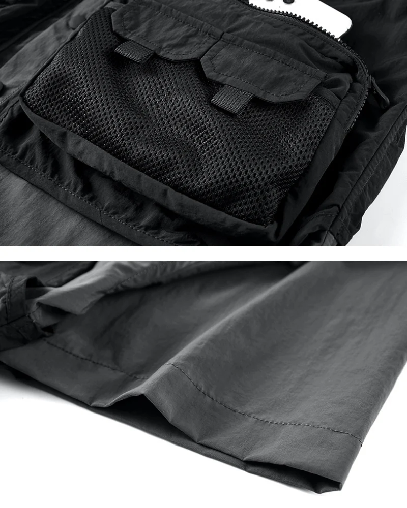 Functional Fake Two-Piece Short Sleeve Shirt
