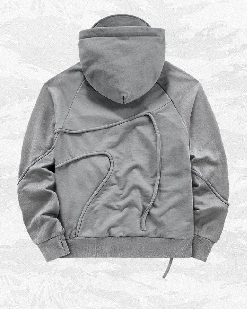 Functional Irregular Pocket Mask Tactical Hoodie