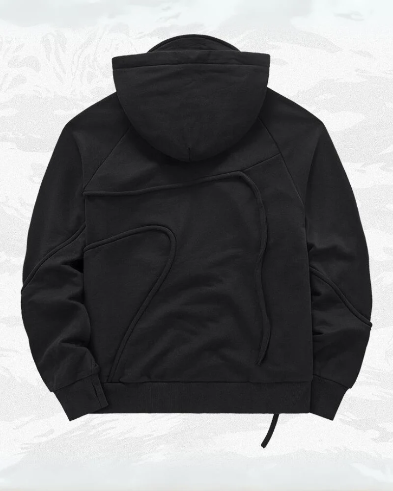 Functional Irregular Pocket Mask Tactical Hoodie
