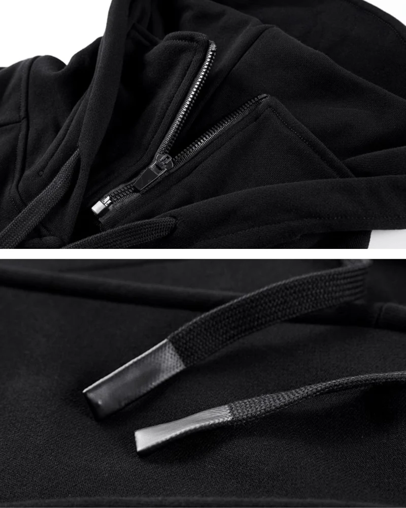 Functional Irregular Pocket Mask Tactical Hoodie