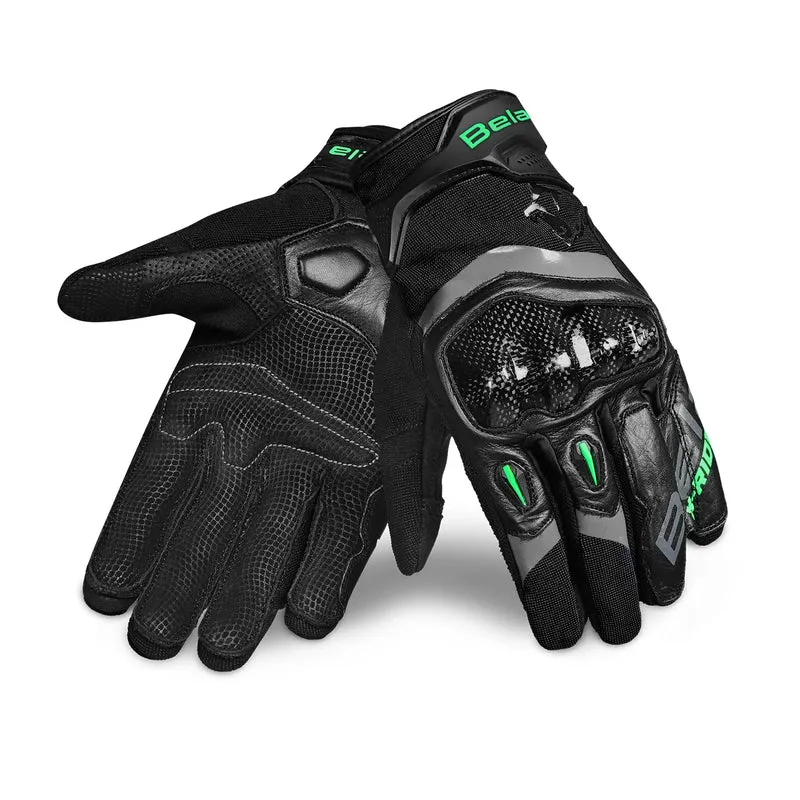BELA DARING GUANTES DE MOTO DE TEXTIEL HOMBRE NEGRO VERDE