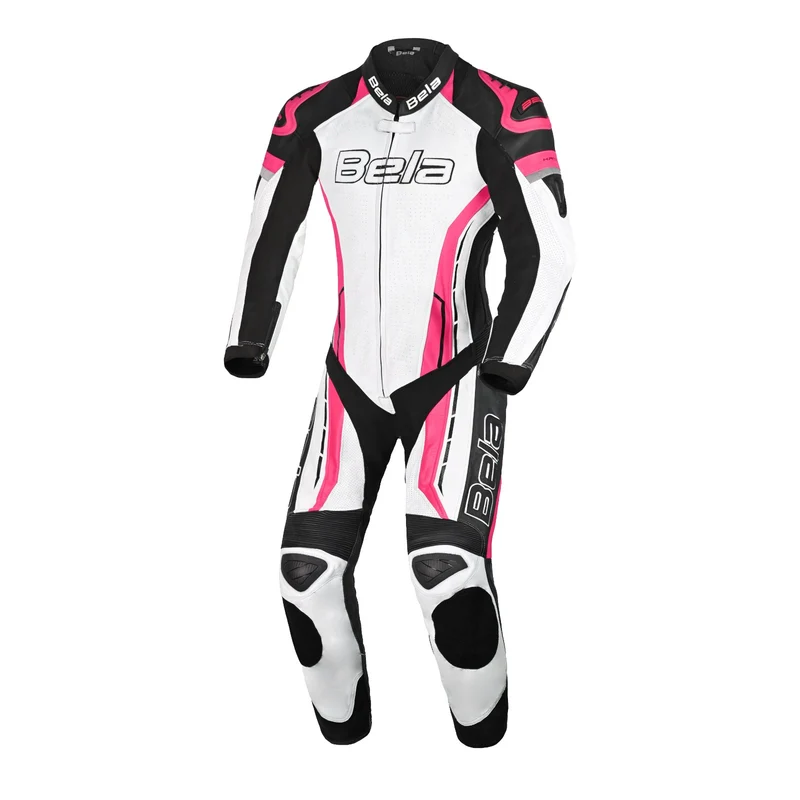 BELA ROCKET MIX KANGROO 1 PC MONO DE MOTO MUJER NEGRO BLANCO ROSA