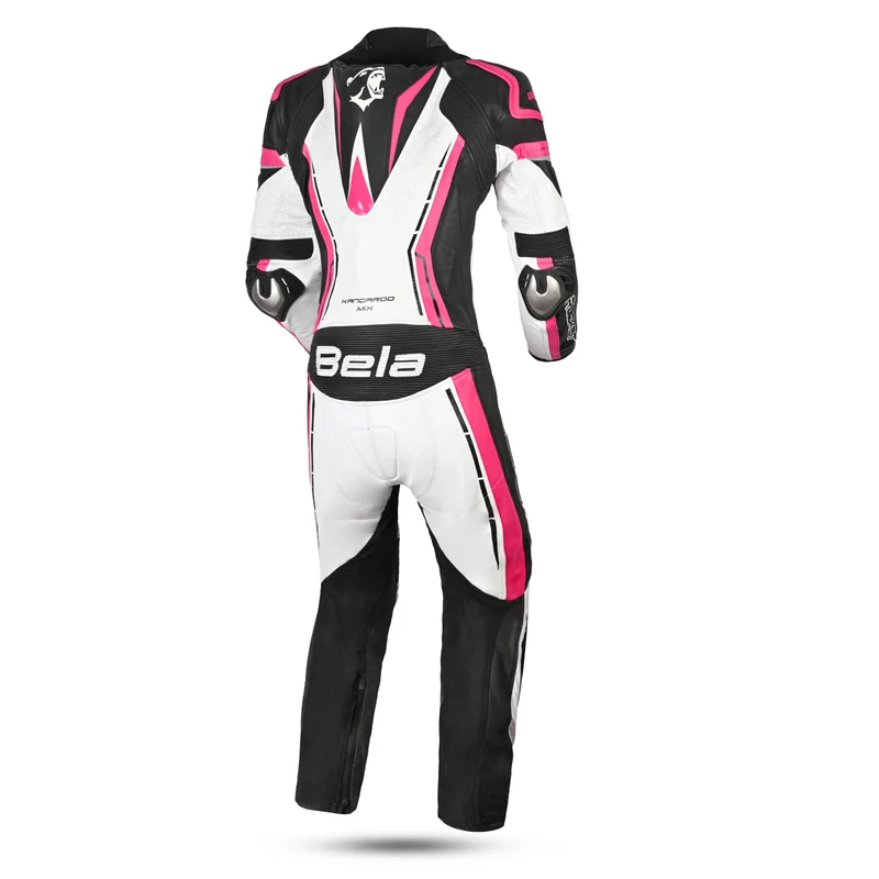 BELA ROCKET MIX KANGROO 1 PC MONO DE MOTO MUJER NEGRO BLANCO ROSA