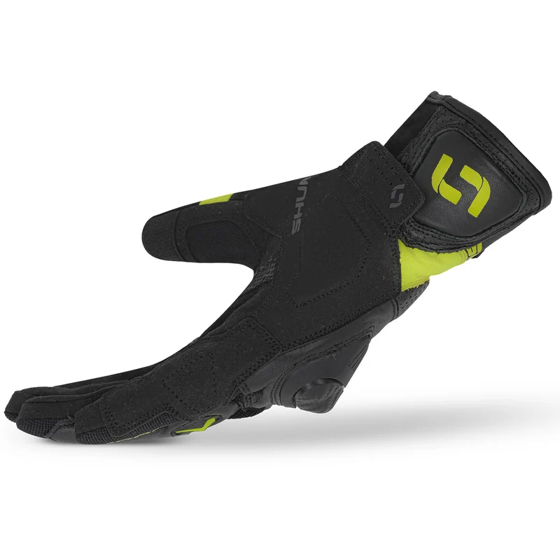 SHUA PROTON GUANTES DE MOTO NEGRO AMARILLO FLOU